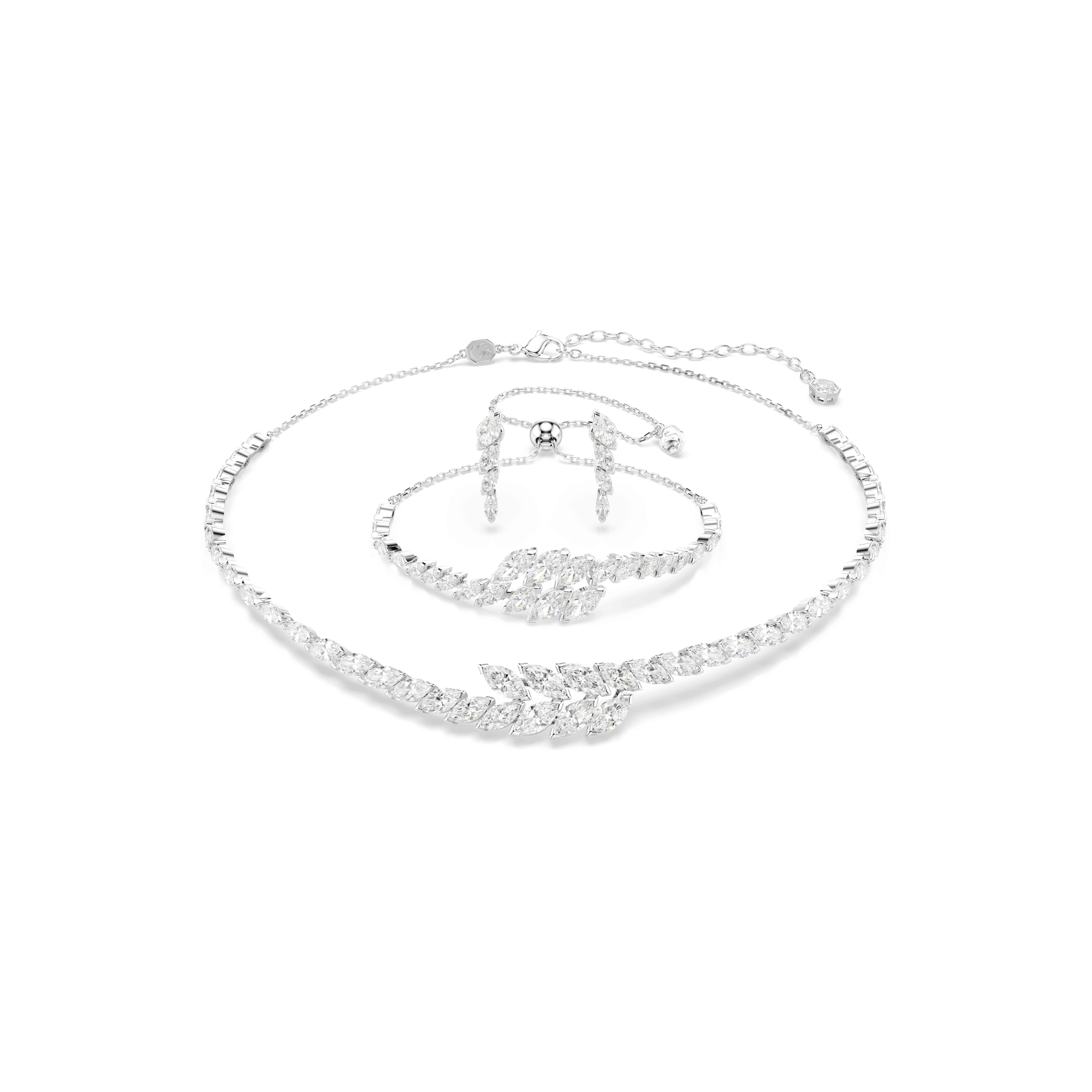 Swarovski Mesmera set, Set (3), Marquise cut, White, Rhodium plated — article 5762135