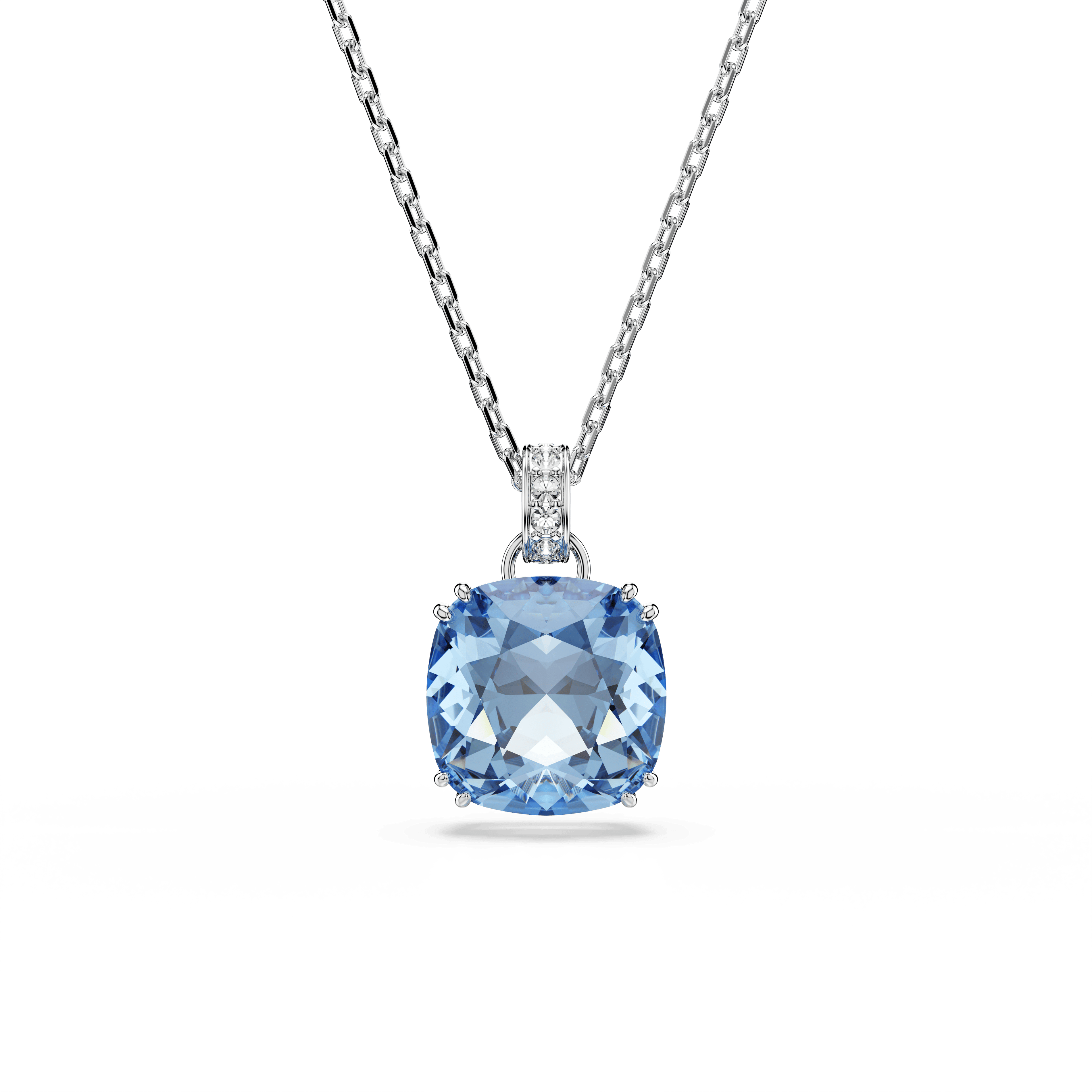 Swarovski Millenia pendant, Cushion cut, Blue, Rhodium plated — article 5765087