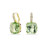 Millenia drop earrings, Cushion cut, Green, 18K gold finish — article 5765088