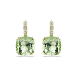 Millenia drop earrings, Cushion cut, Green, 18K gold finish — article 5765088