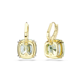 Millenia drop earrings, Cushion cut, Green, 18K gold finish — article 5765088