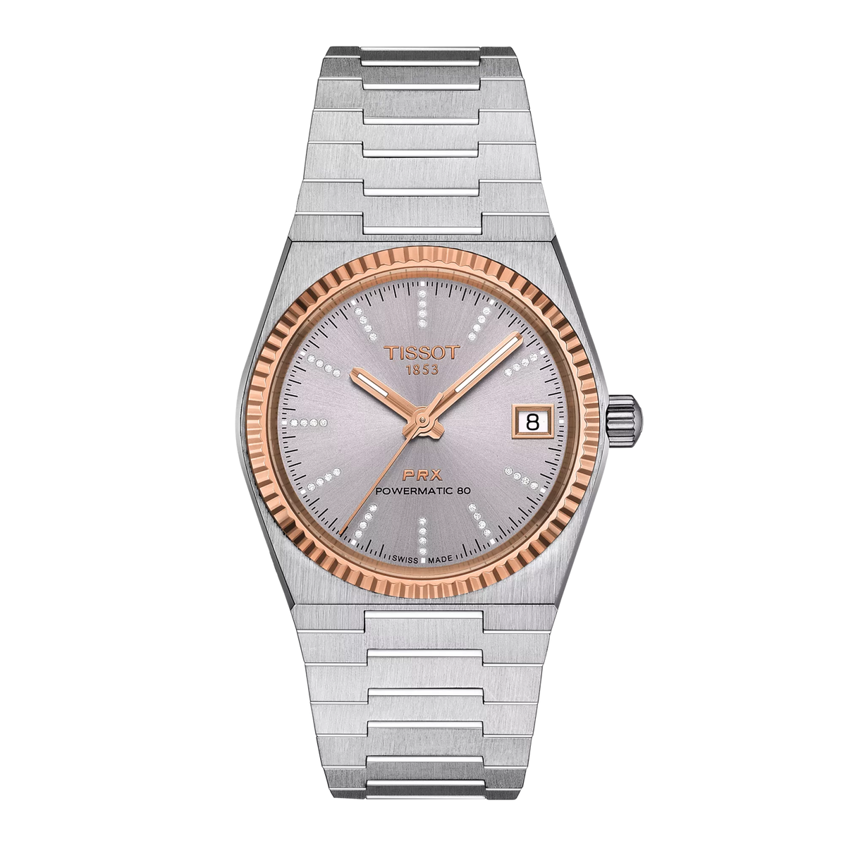 Tissot PRX Gold 35mm T931.207.41.336.00 — detail view