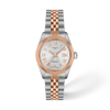 Silver dial · Grey and Rose Gold bracelet