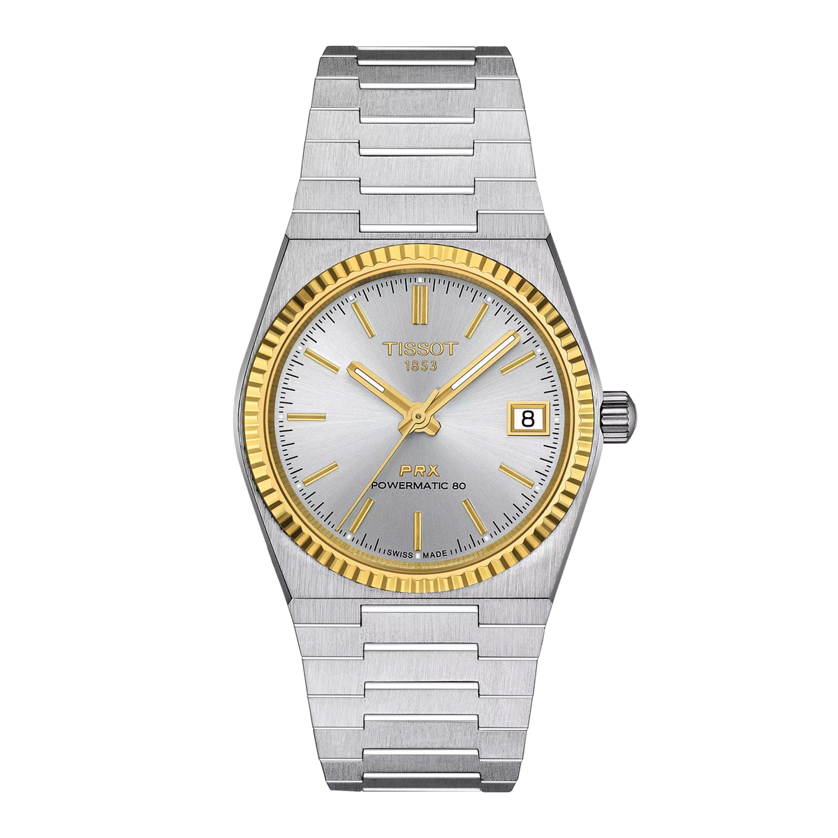Tissot PRX Gold 35mm T931.207.41.031.01 — detail view