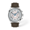 White dial · Brown strap