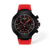 Grey dial · Red strap