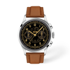 Black dial · Brown strap