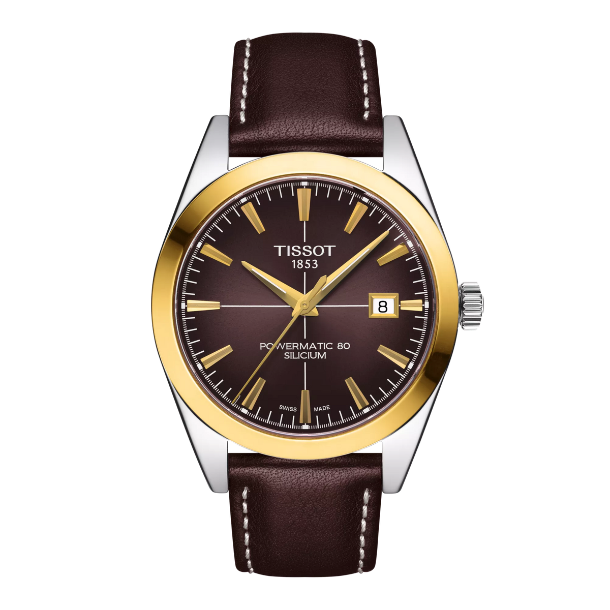Tissot Gentleman Gold Bezel 40mm T927.407.46.291.01 — detail view