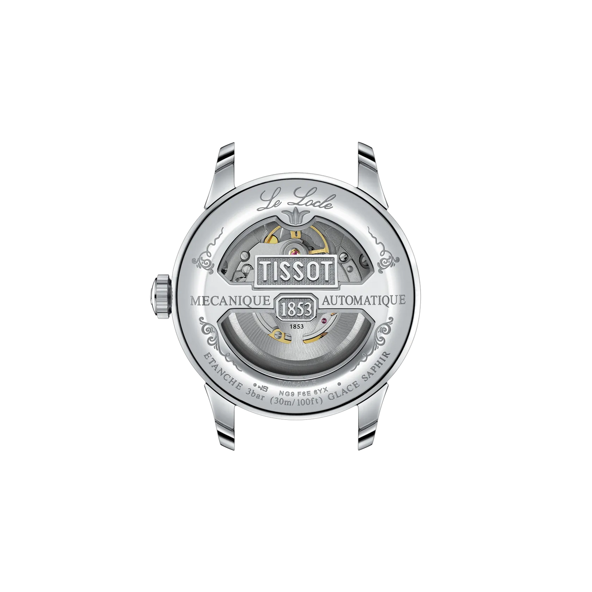 Tissot Le Locle 39.3mm T006.407.16.033.00 — detail view