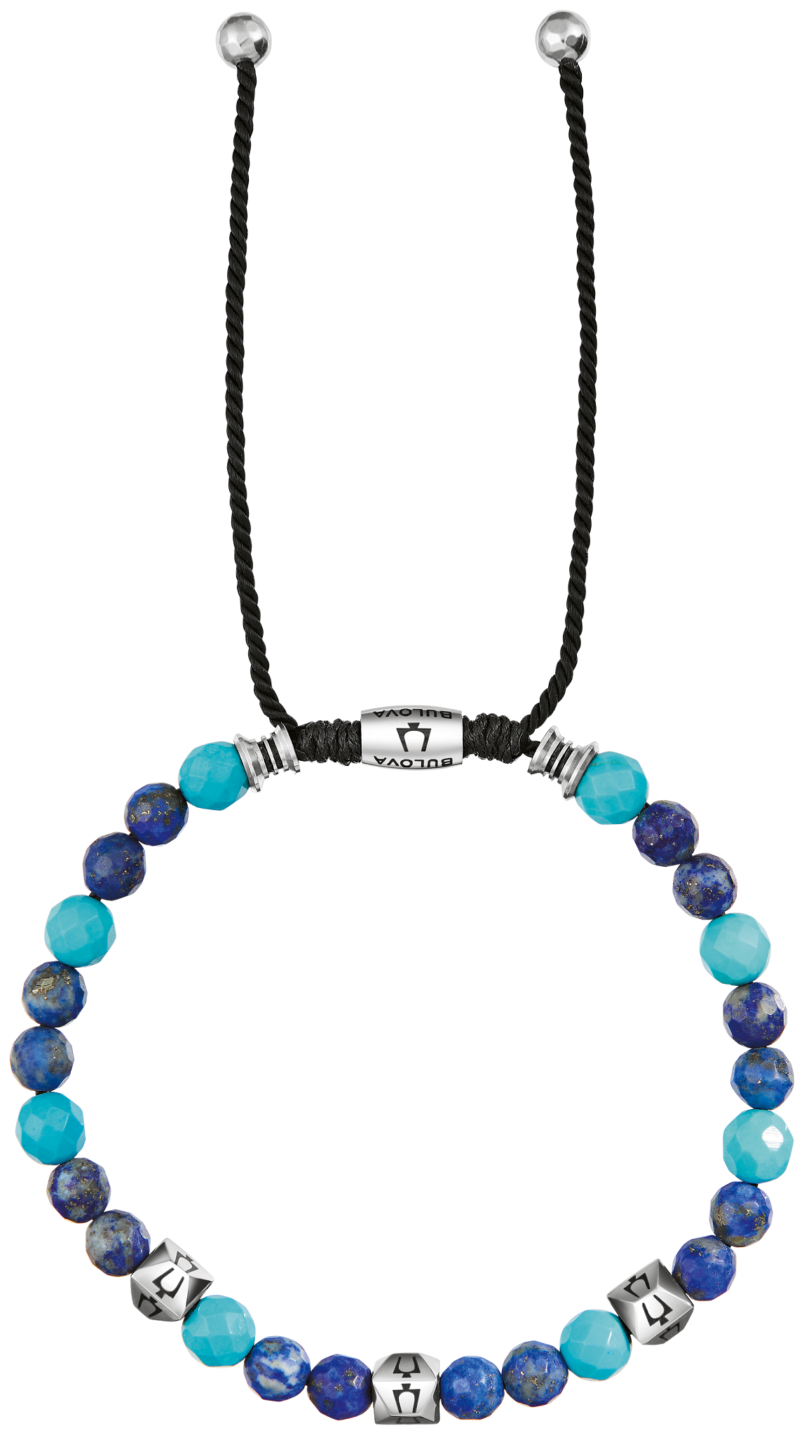 Bulova Lapis & Turquoise Bolo Bracelet — BVB1219-NSTTQLP — product full view