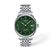 Green dial · Grey bracelet