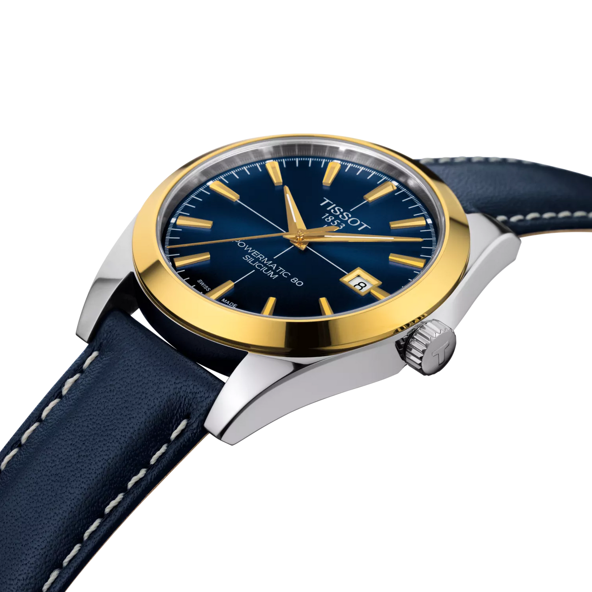 Tissot Gentleman Gold Bezel 40mm T927.407.46.041.01 — detail view