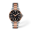Black dial · Grey and Rose Gold bracelet