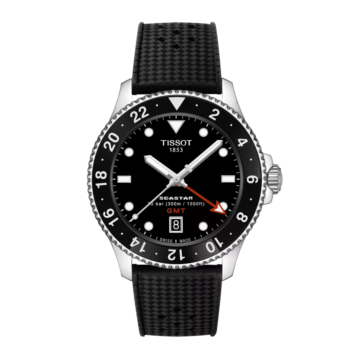 Tissot Seastar 1000 GMT 40mm T120.852.17.051.00 — detail view