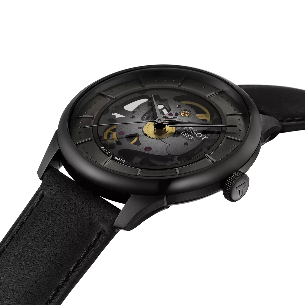 Tissot Chemin Des Tourelles Skeleton 39mm T139.836.36.441.00 — detail view