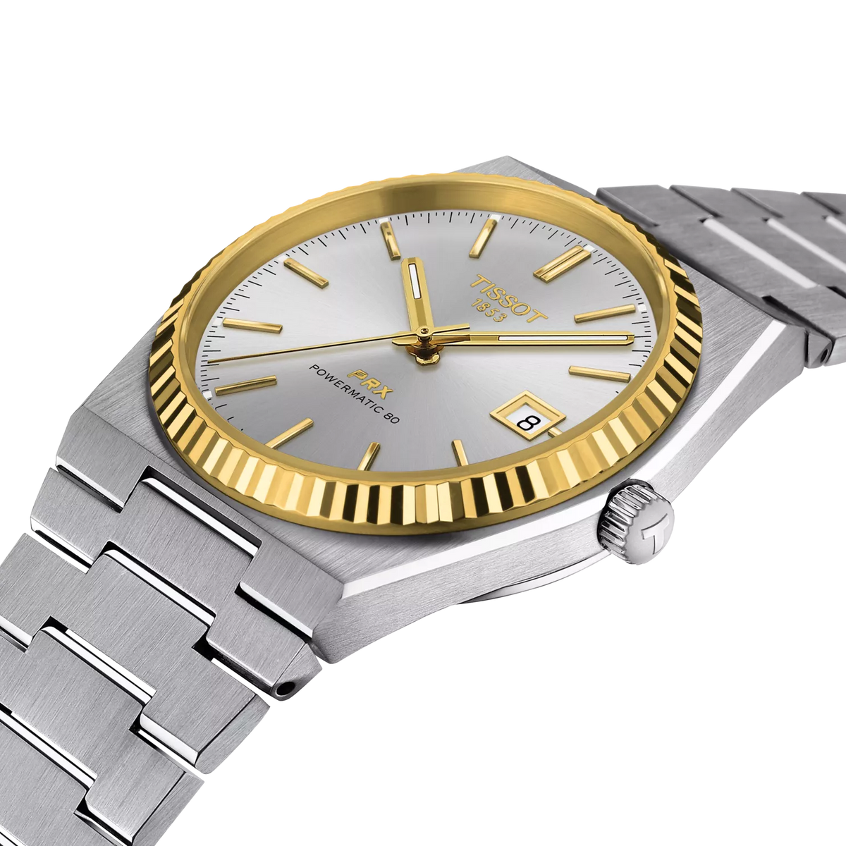 Tissot PRX Gold 40mm T931.407.41.031.01 — detail view