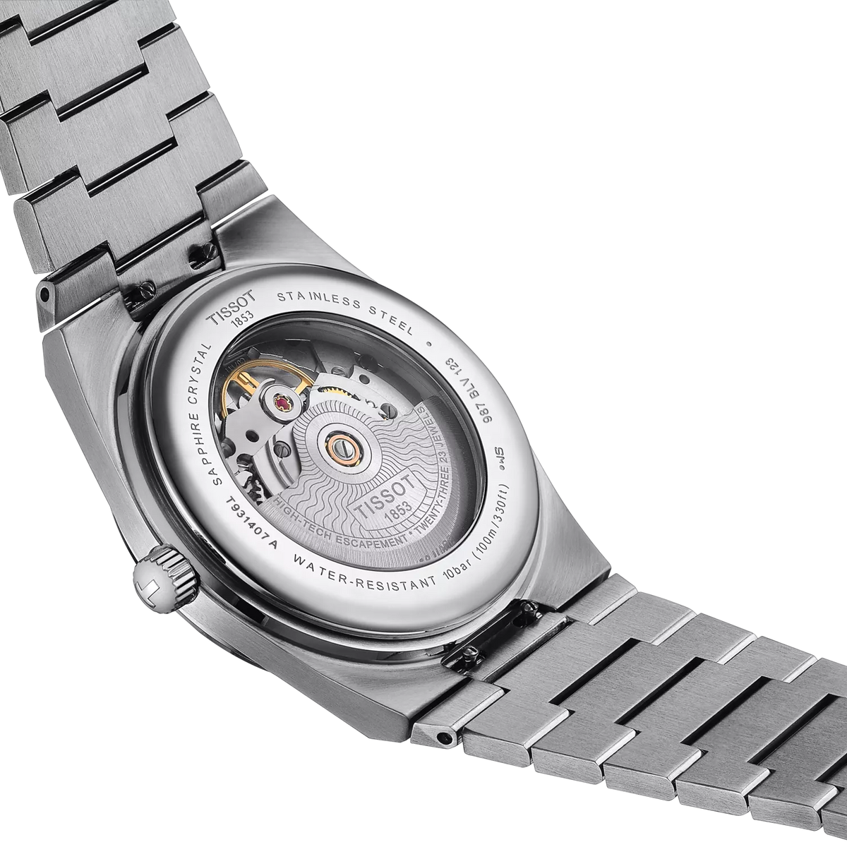 Tissot PRX Gold 40mm T931.407.41.041.00 — detail view