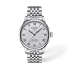 Silver dial · Grey bracelet