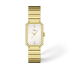 White mother-of-pearl dial · Golden bracelet