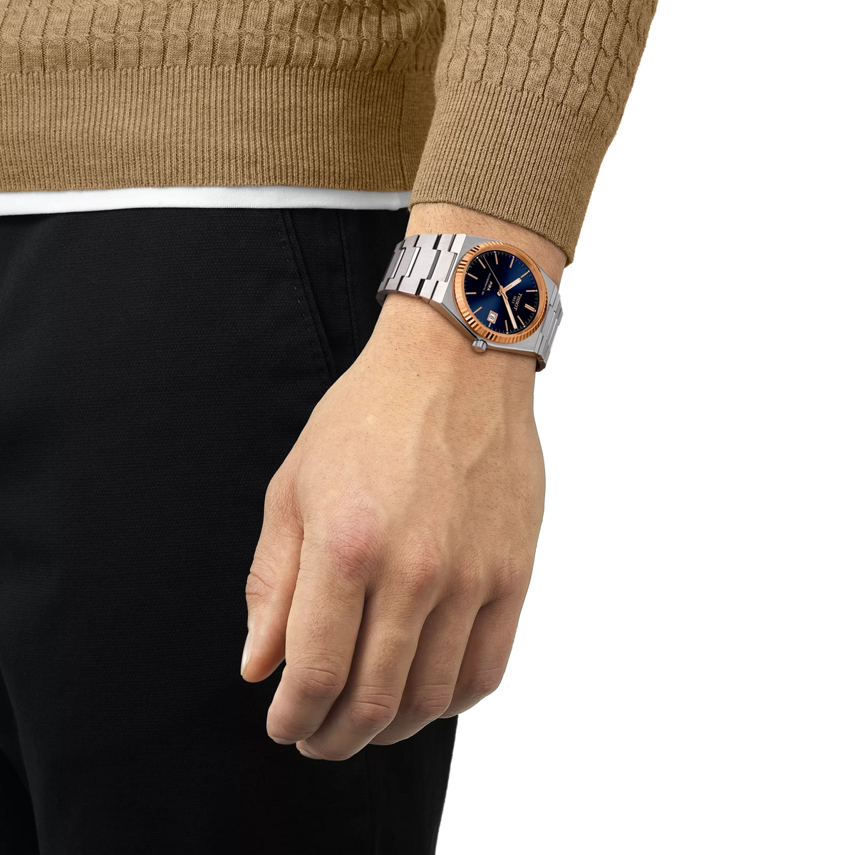 Tissot PRX Gold 40mm T931.407.41.041.00 — detail view