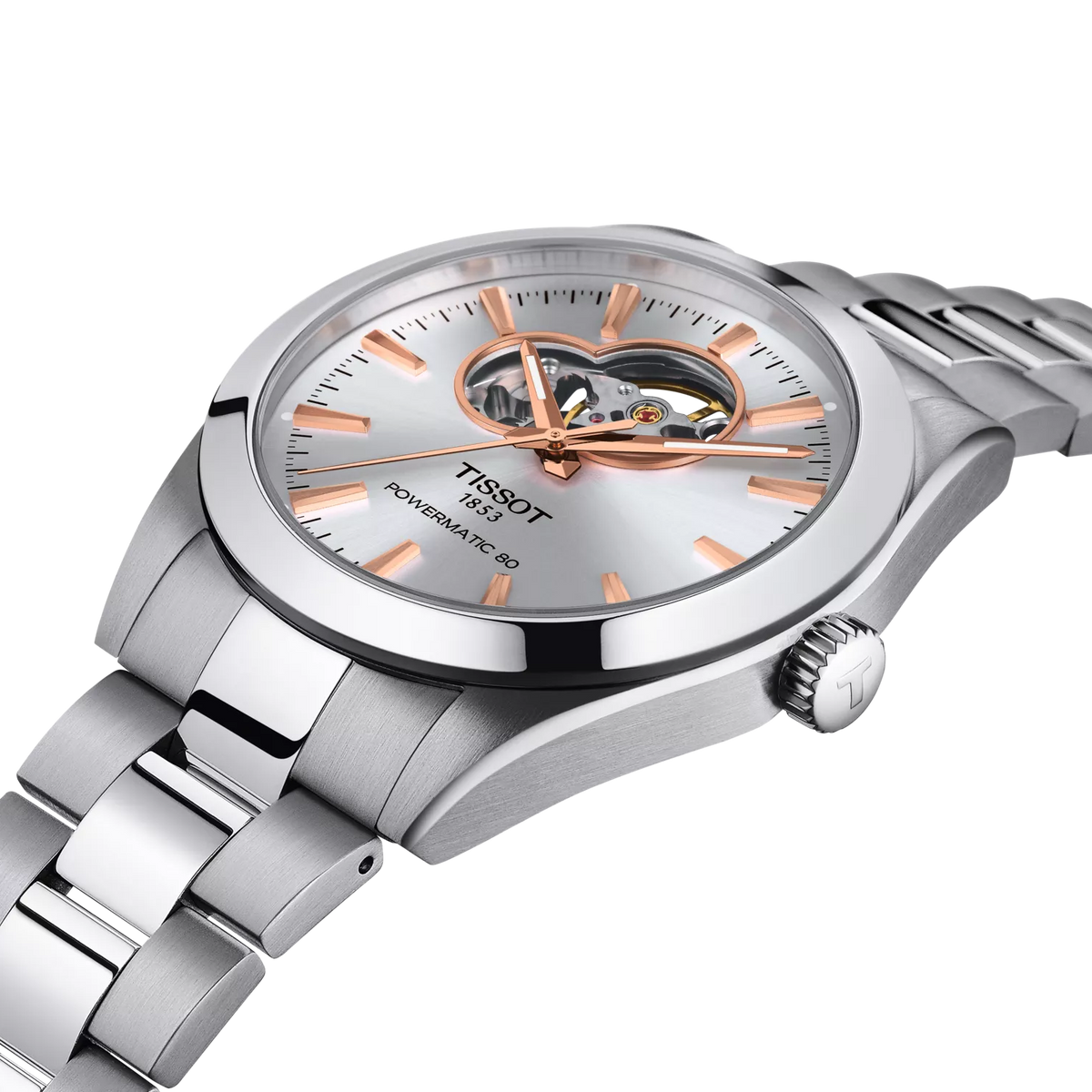 Tissot Gentleman Open Heart 40mm T127.407.11.031.01 — detail view