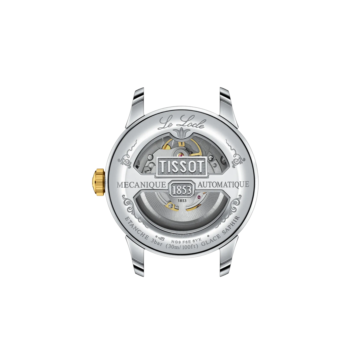 Tissot Le Locle 39.3mm T006.407.22.033.01 — detail view