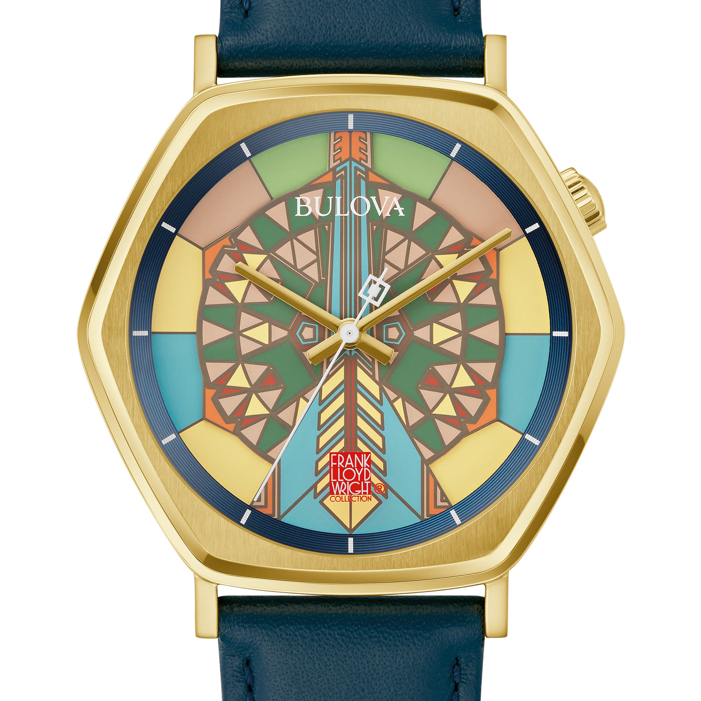 Bulova Stainless Steel Frank Lloyd Wright Mens Watch