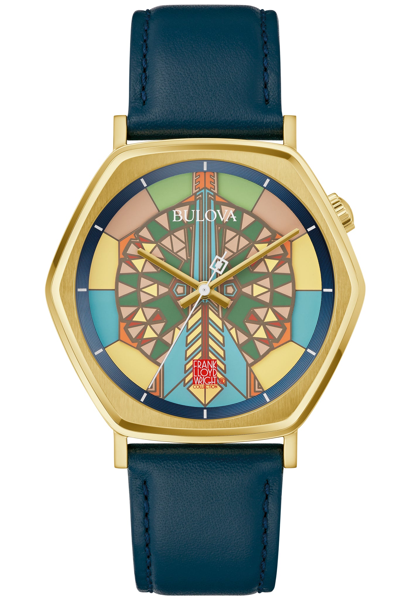 Bulova Stainless Steel Frank Lloyd Wright Mens Watch