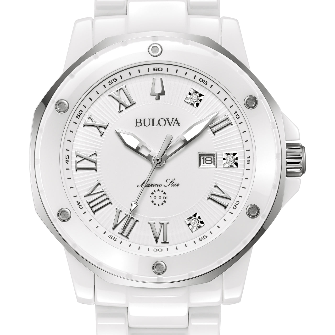 Bulova Stainless Steel & Ceramic Marc Anthony Ladies Watch