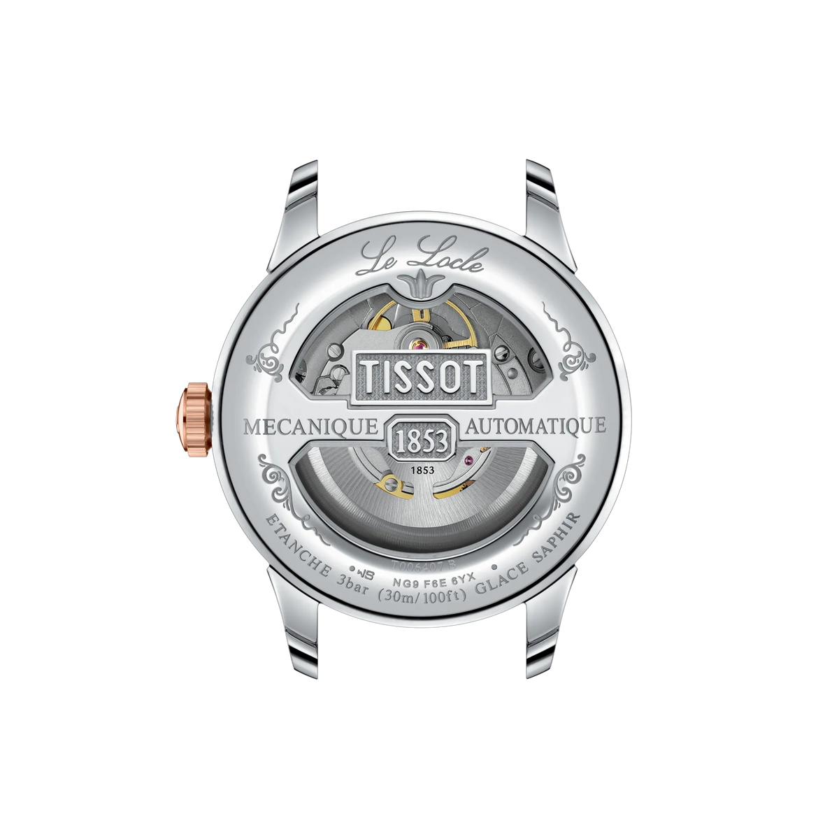 Tissot Le Locle 39.3mm T006.407.22.093.01 — detail view