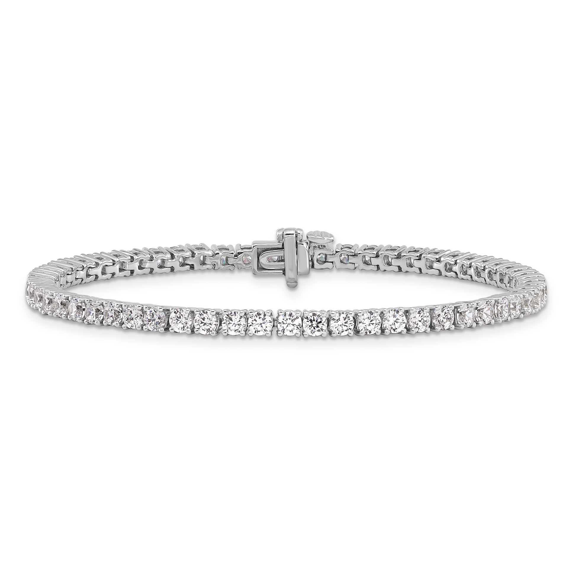 14k White Gold Lab Grown Diamond VS/SI+ G+ Tennis Bracelet