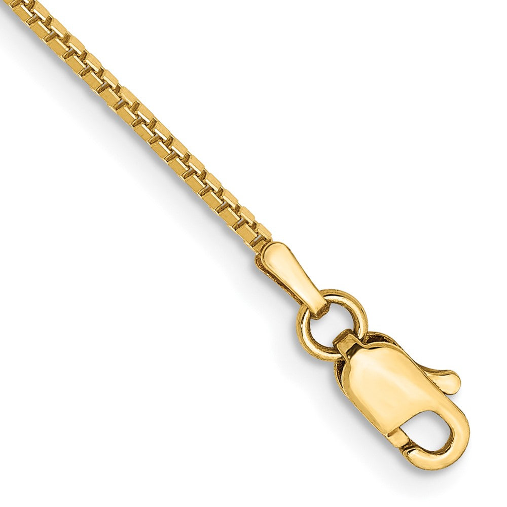 14k 1.0mm Box Chain Anklet
