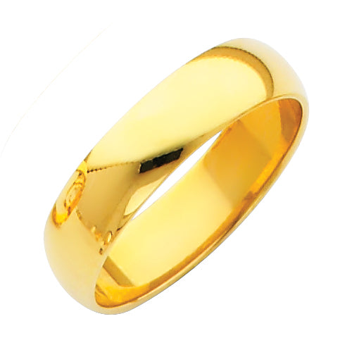 14K Yellow Gold 5mm Comfort Fit Wedding Band