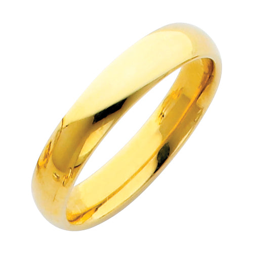 14K Yellow Gold 4mm Comfort Fit Wedding Band