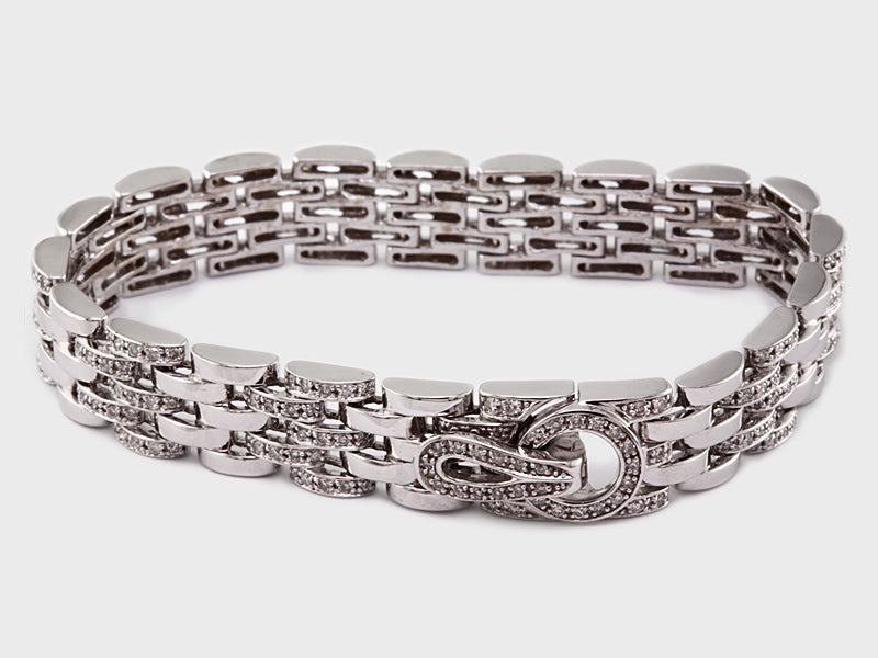 EFFY 14K WHITE GOLD DIAMOND BRACELET