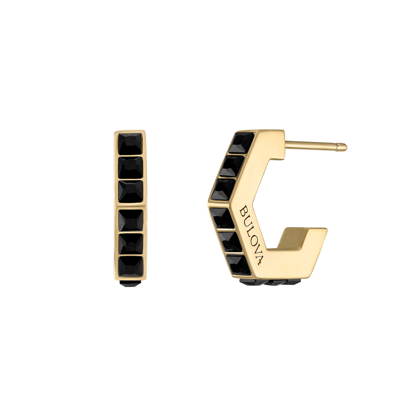 Bulova Stainless Steel Luxury Jewelry Mens EARRING