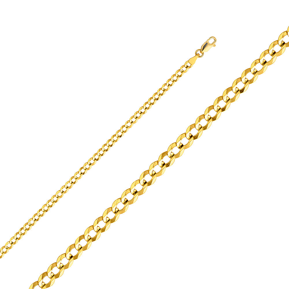 14K Yellow gold Concave Cuban