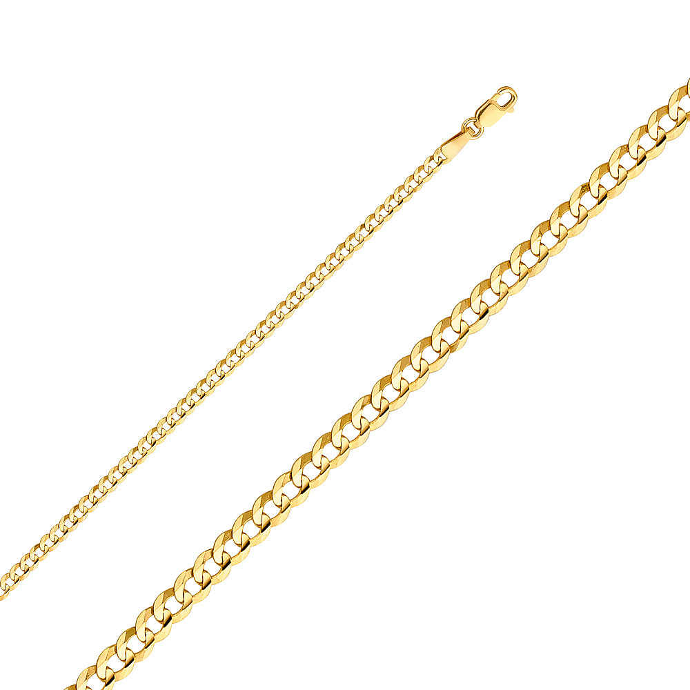 14KY 2.7MM Cuban Concave Chain