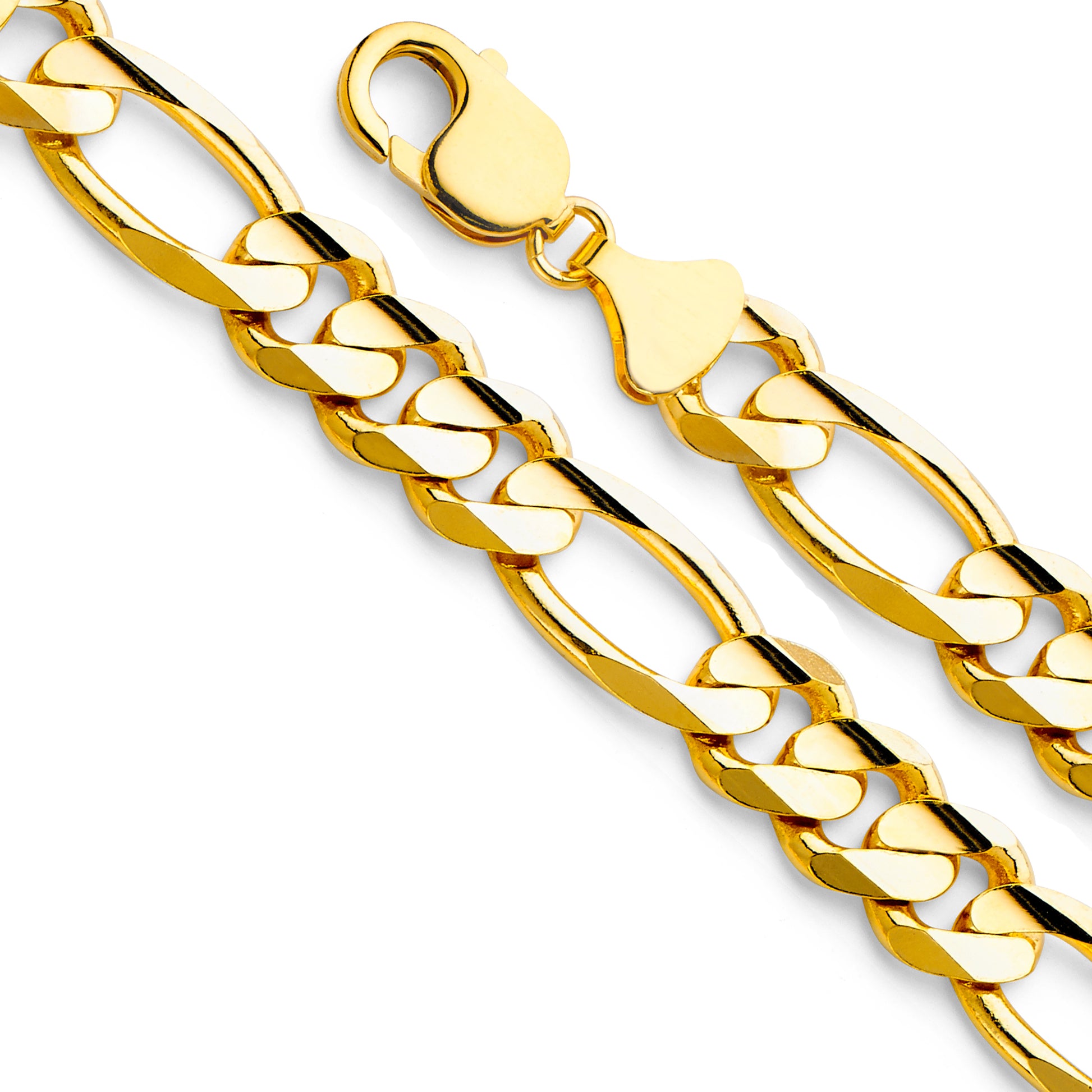 14KY 11.3MM Figaro 3+1 Concave Chain