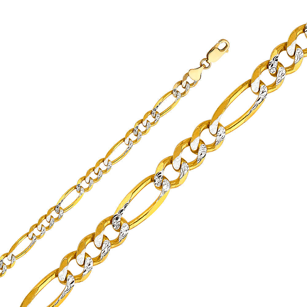 14KY 6.9MM Figaro 3+1 WP Regular Chain