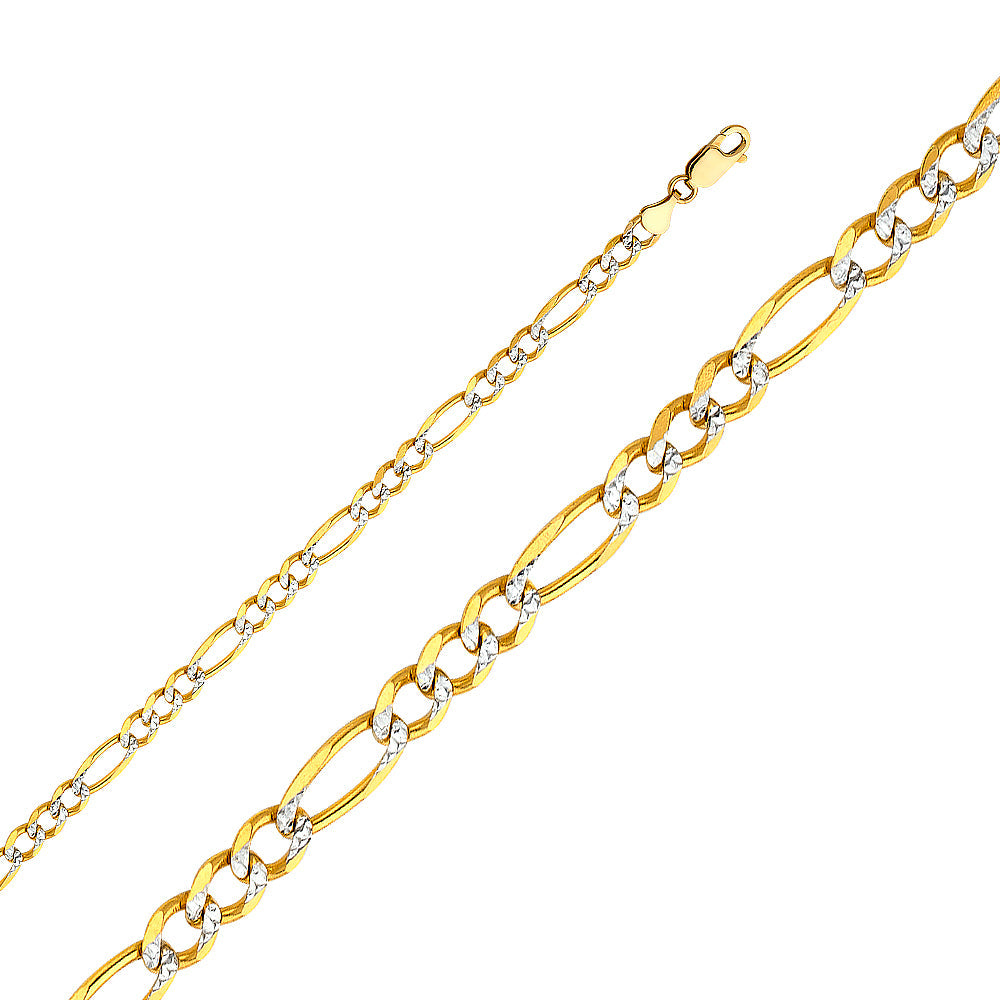 14KY 4.7MM Figaro 3+1 WP Regular Chain