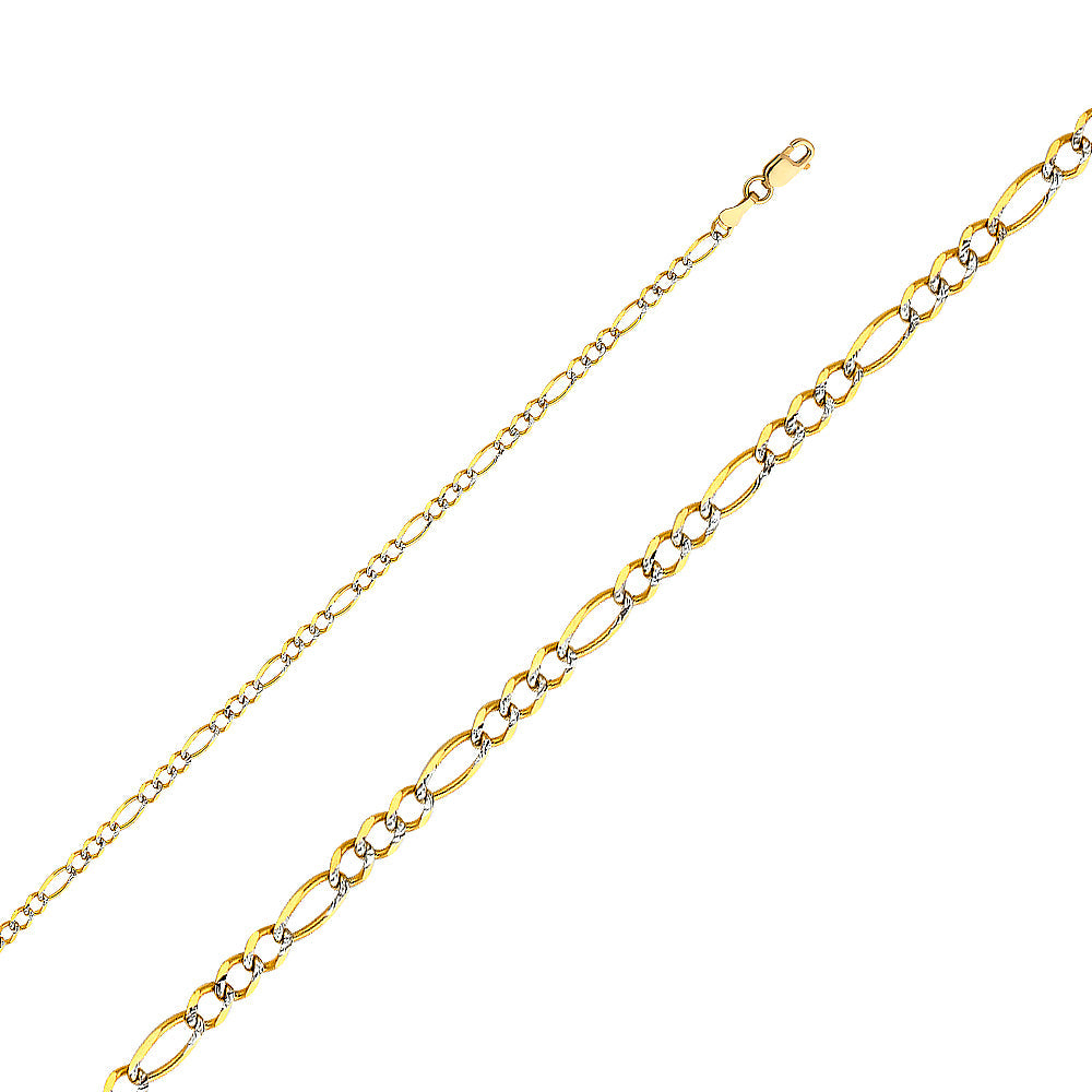 14KY 2.7MM Figaro 3+1 WP Regular Chain