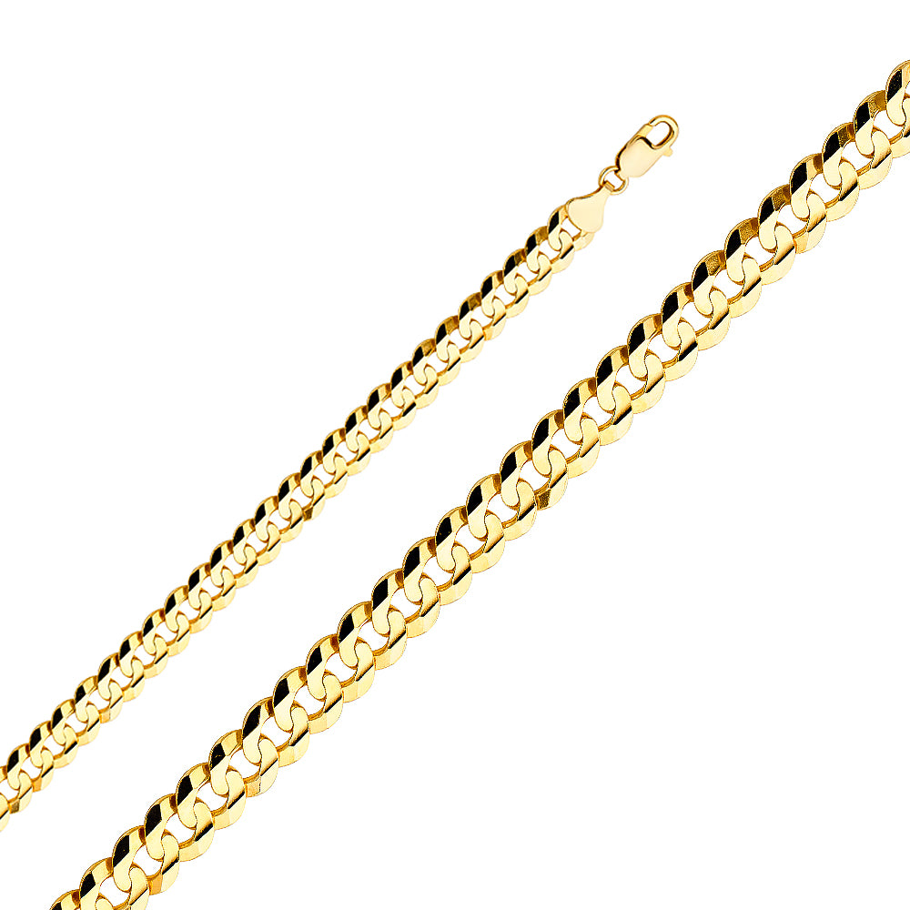 14KY 9.8MM Cuban Concave Chain
