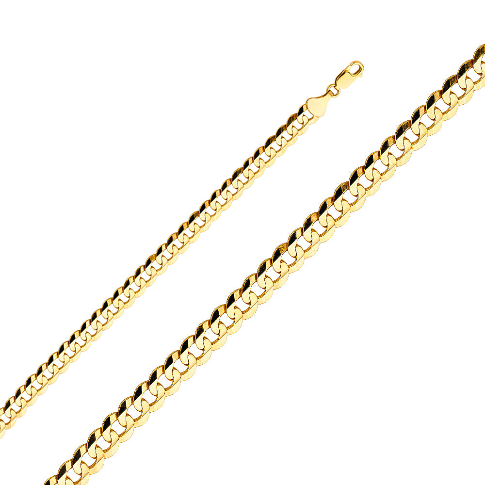 14KY 8.2MM Cuban Concave Chain