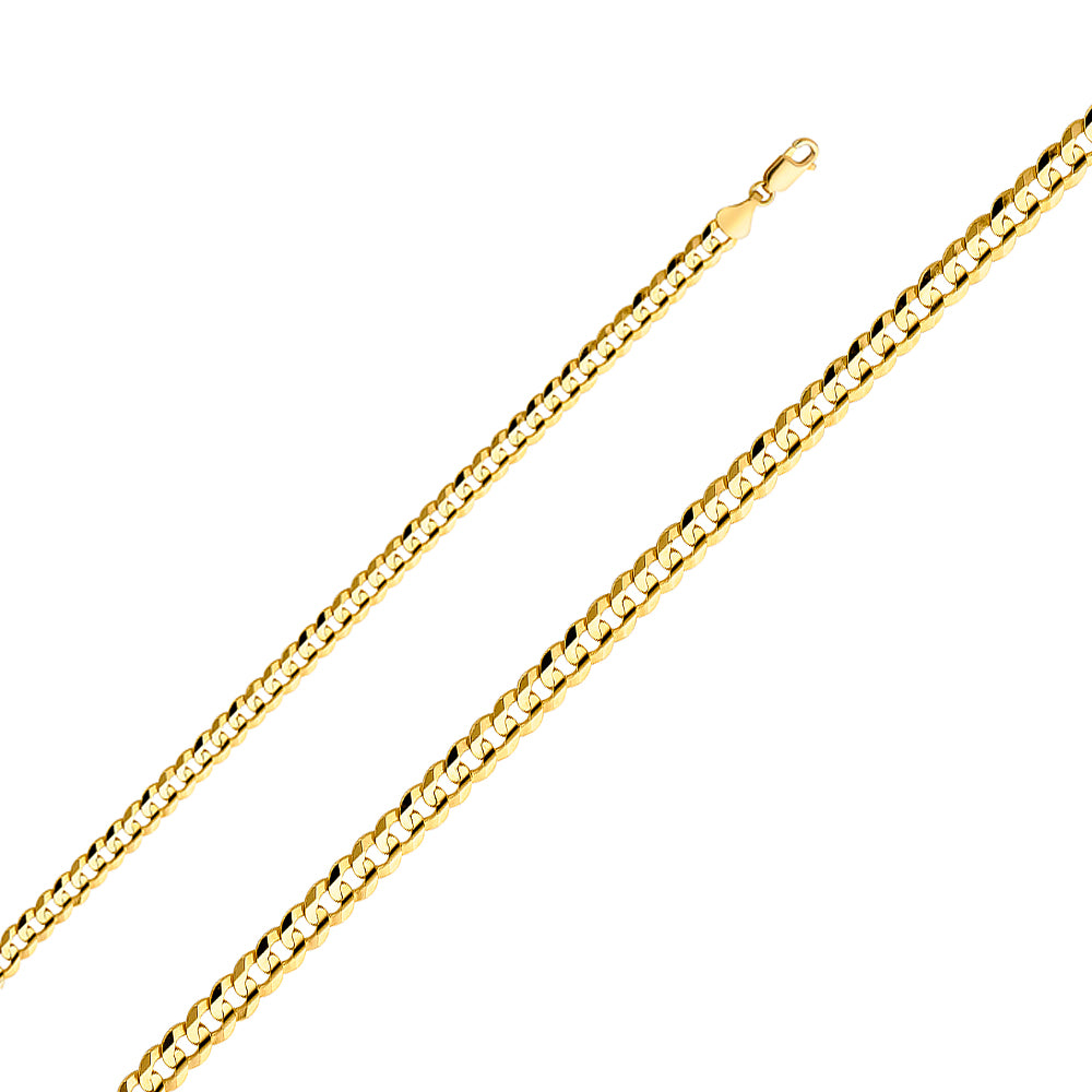 14KY 5.9MM Cuban Concave Chain