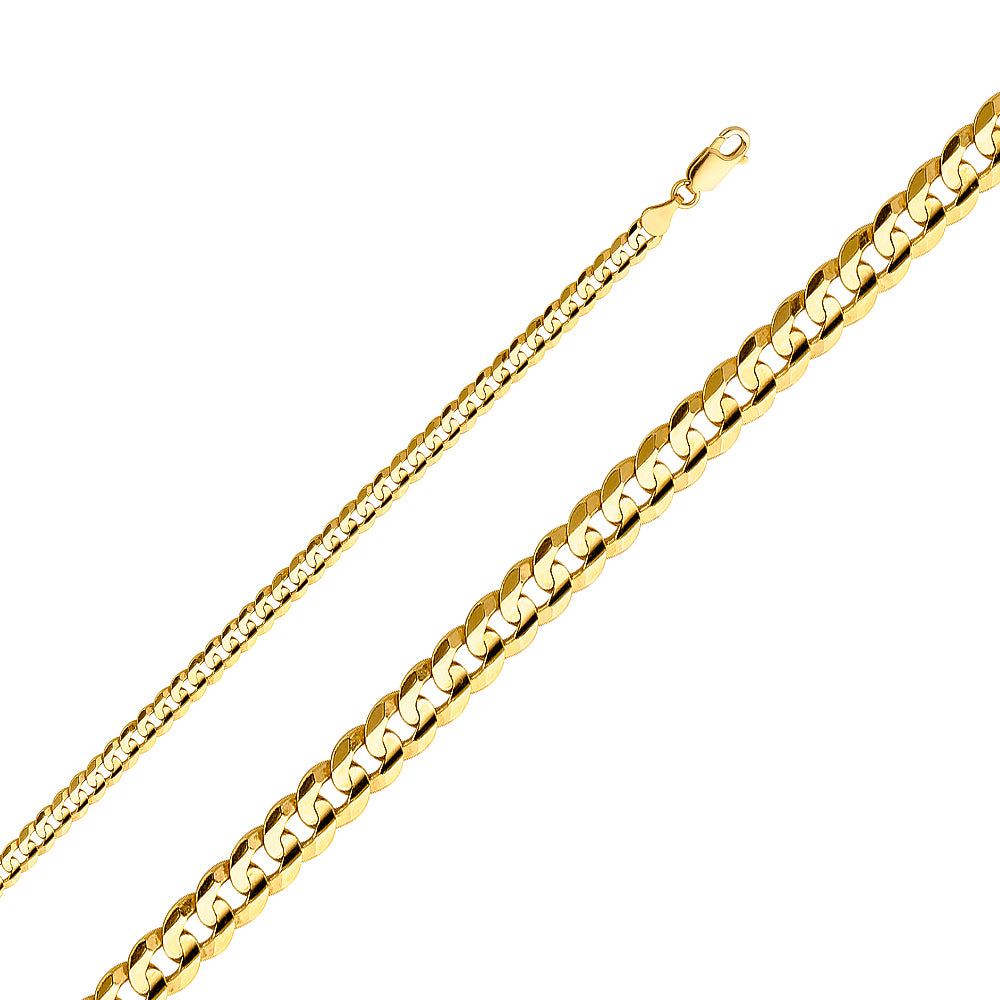 14KY 4.8MM Cuban Concave Chain