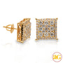 14KY 2.05CTW SQUARE CLUSTER DIAMOND SQ. PRONG EARR