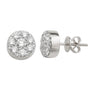 14KW 1.65CTW DIAMOND ROUND CLUSTER EARRINGS