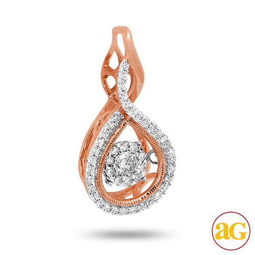 18KR 0.25CTW DANCING DIAMOND PENDANT