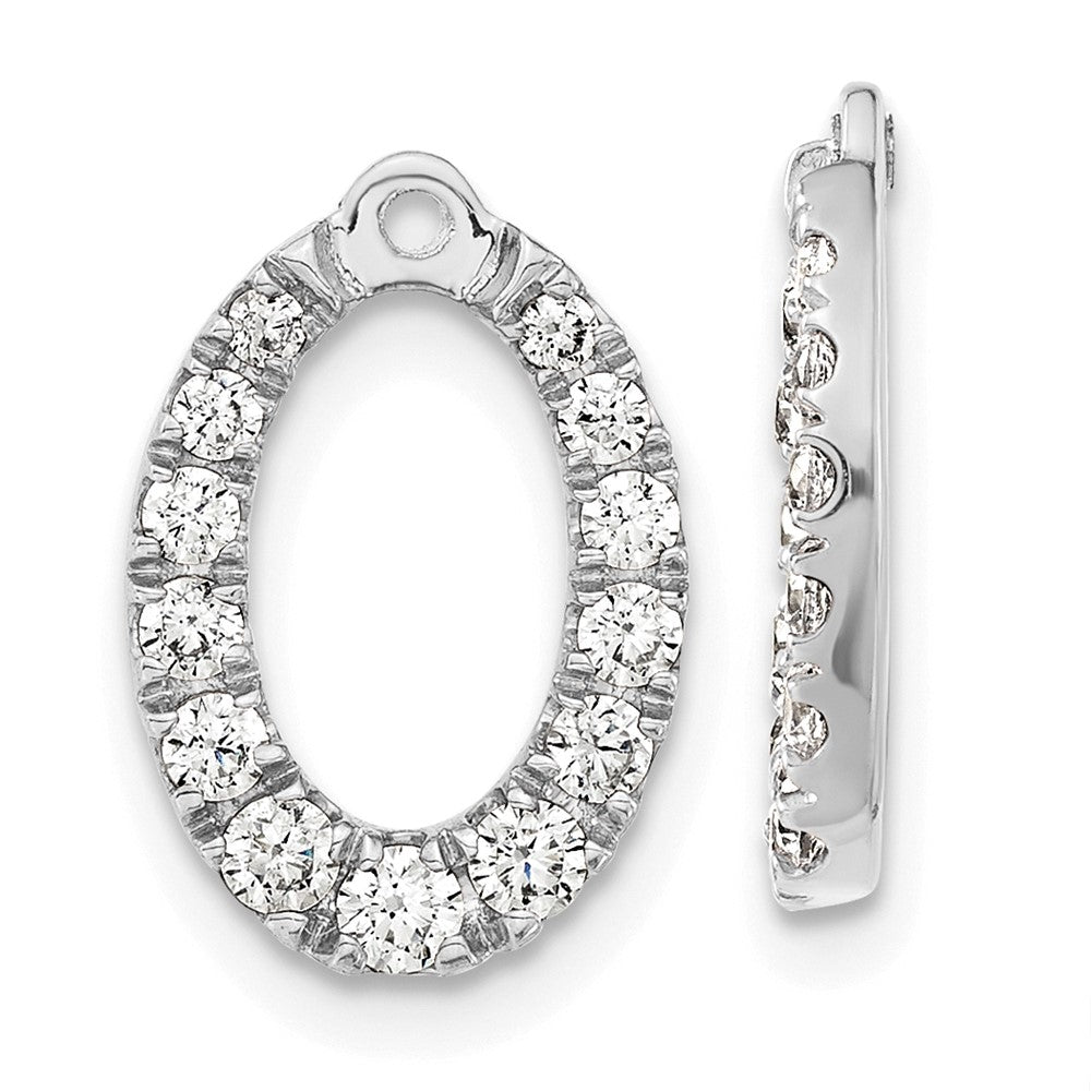 14kw 1 1/3ct Lab Grown Diamond VS/SI+ G+ Oval Earring Jackets